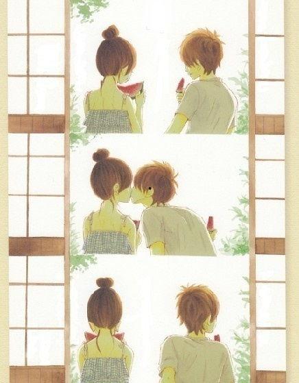 动漫女吃瓜头像